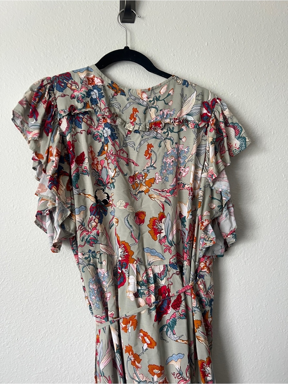 Bali Elf Floral Print "Carmen" Wrap Maxi Dress XL - Picture 6 of 9